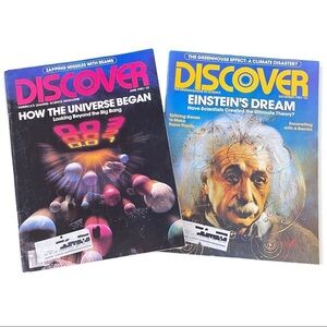 Vintage Discover The Newsmagazine of Science Lot of 2 Big Bang/Einstein 1983